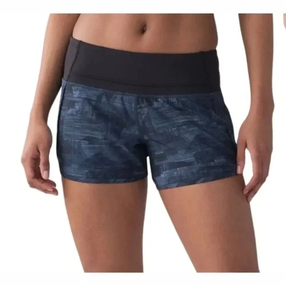 LULULEMON Women's Run Times navy blue print 4